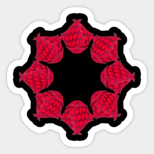 Red mandala Sticker